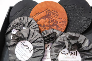 Sani Kneitinger - Exclusive Alpspitz' coaster made of leather