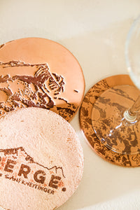 Sani Kneitinger - Exclusive Alpspitz' coaster made of leather