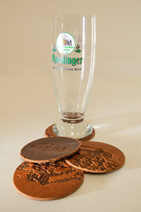 Sani Kneitinger - Exclusive Alpspitz' coaster made of leather