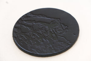 Sani Kneitinger - Exclusive Alpspitz' coaster made of leather