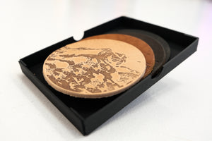 Sani Kneitinger - Exclusive Alpspitz' coaster made of leather